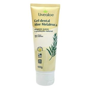 Gel Dental Natural Aloe Melaleuca s/ Flúor y Mentol 100g - LiveAloe
