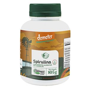 Espirulina Orgánica (500mg) 105g 200 Cápsulas - Fazenda Tamanduá