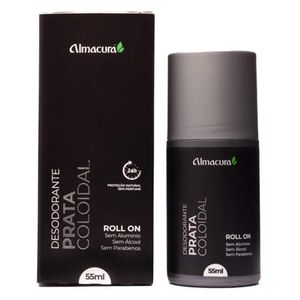 Desodorante Roll-on Plata Coloidal sin perfume, alcohol y parabenos 55ml - Almacura