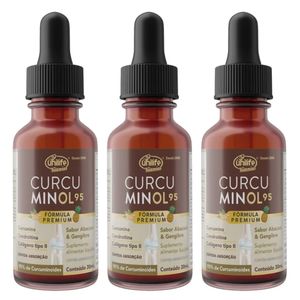 Kit 3x Curcuminol (Curcumina, Condroitina y Colágeno Tipo II) Sabor Piña con Jengibre 30ml - Unilife