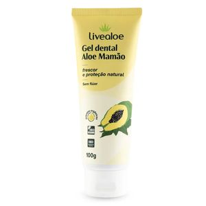 Gel Dental Natural Aloe Papaya (Menta Grande, Aceites Esenciales) sin Flúor 100g - LiveAloe
