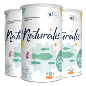 Kit 3x Aceite de Pescado Omega-3 Tradicional 180 Cápsulas - Naturalis