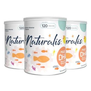 Kit 3x Maxi DHA 120 Cápsulas - Naturalis