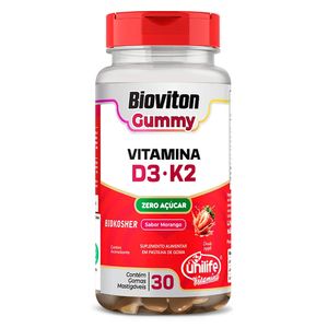Gummy Vitamina D3 y K2 - Sabor Fresa 30 gomitas - Unilife