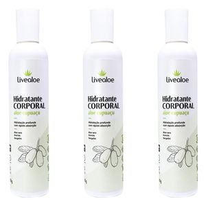 Kit 3x Hidratante Corporal Aloe Cupuaçu (Aloe Vera, Cupuaçu) 200ml - LiveAloe