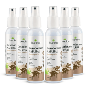 Kit 6x Desodorante Natural Aloe Copaiba (Salvia, Romero y Árbol de Té) 120ml - LiveAloe