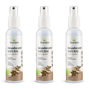 Kit 3x Desodorante Natural Aloe Copaiba (Salvia, Romero y Árbol de Té) 120ml - LiveAloe