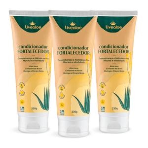 Kit 3x Acondicionador Fortalecedor (Aloe Vera, Noni, Babassu) 230ml - LiveAloe