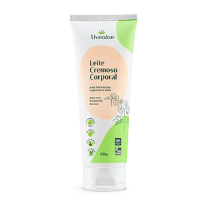 Leche Cremosa (Aloe Vera, Babasú, Uva, Crema Corporal De Poriparoba) 230g - LiveAloe