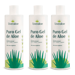 Kit 3x Gel Puro de Aloe (Aloe Vera) 500ml - LiveAloe