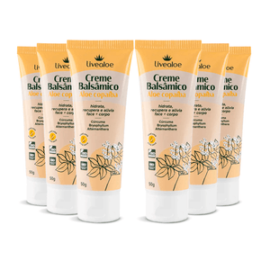 Kit 6x Crema Balsámica de Aloe Copaiba (Cúrcuma, Bryophyllium, Alternanthera) 50 g - LiveAloe
