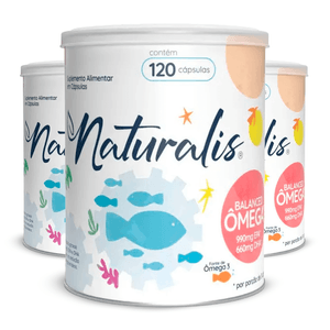 Kit 3x Omega Equilibrado (1000mg) 120 Cápsulas - Naturalis