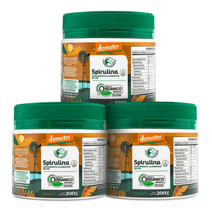 Kit 3x Espirulina Ecológica Certificada en Pulpo 200g - Fazenda Tamanduá