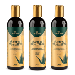 Kit 3x Champú Fortalecedor (Eclipta Alba, Romero y Cúrcuma) 240ml - LiveAloe