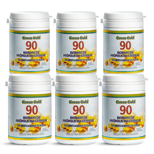 Kit 6x Propóleo Oro Verde (300mg) 90 Cápsulas - Apis Brasil