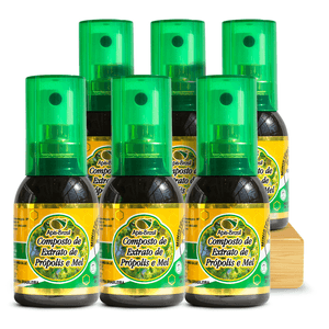 Kit 6x Spray de Propóleo Verde con Miel 30ml - Apis Brasil