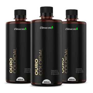 Kit de 3 unidades de oro coloidal (80 ppm) de 500 ml - Almacura