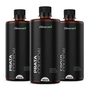 Kit 3x Prata Coloidal (40ppm) 500ml - Almacura