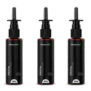 Kit 3x Prata Coloidal (10ppm) Spray Nasal 60ml - Almacura